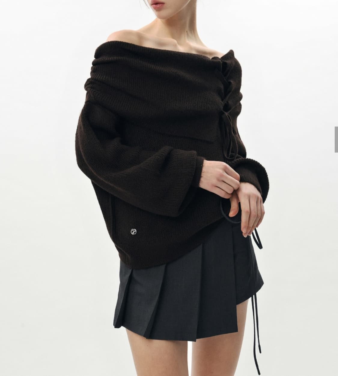 페인오어플레져 레이 미니스커트 차콜 상품이미지2