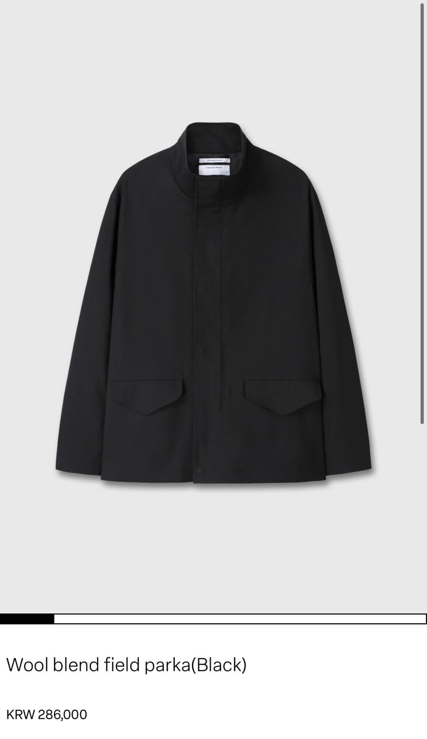 Wool blend field parka(Black) 상품이미지1