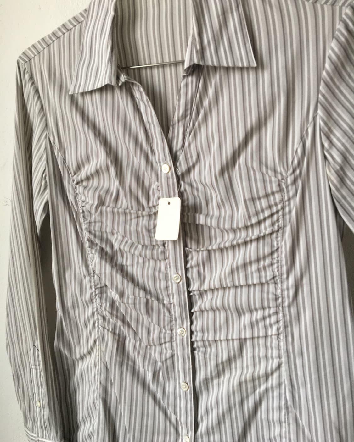 Stripe pattern shirring shirt 상품이미지4