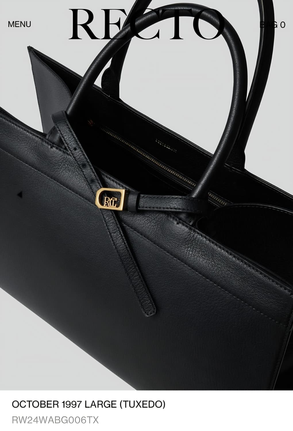 새상품> 렉토 옥토버 라지 백 블랙 상품이미지1