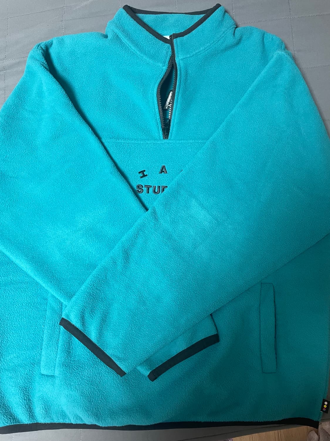 아이앱스튜디오 플리스하프집업 블루 상품이미지3