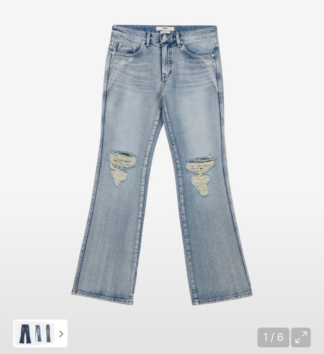 다이닛 RIPPED DAMAGE BOOTS CUT DENIM  상품이미지1