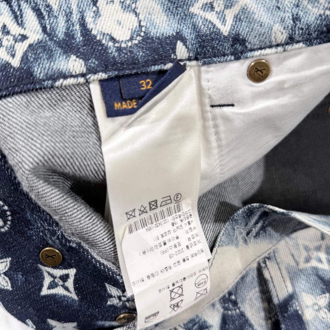 (A+/L,32) / 루이비통 모노그램 반다나  데님 인디고 셋업 상품이미지9