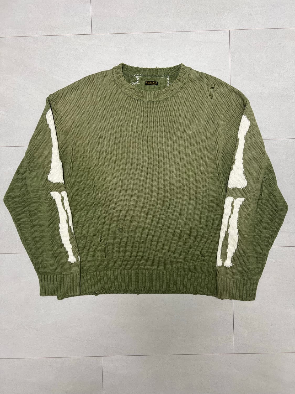 캐피탈 본 니트 카키 사이즈3 상품이미지2