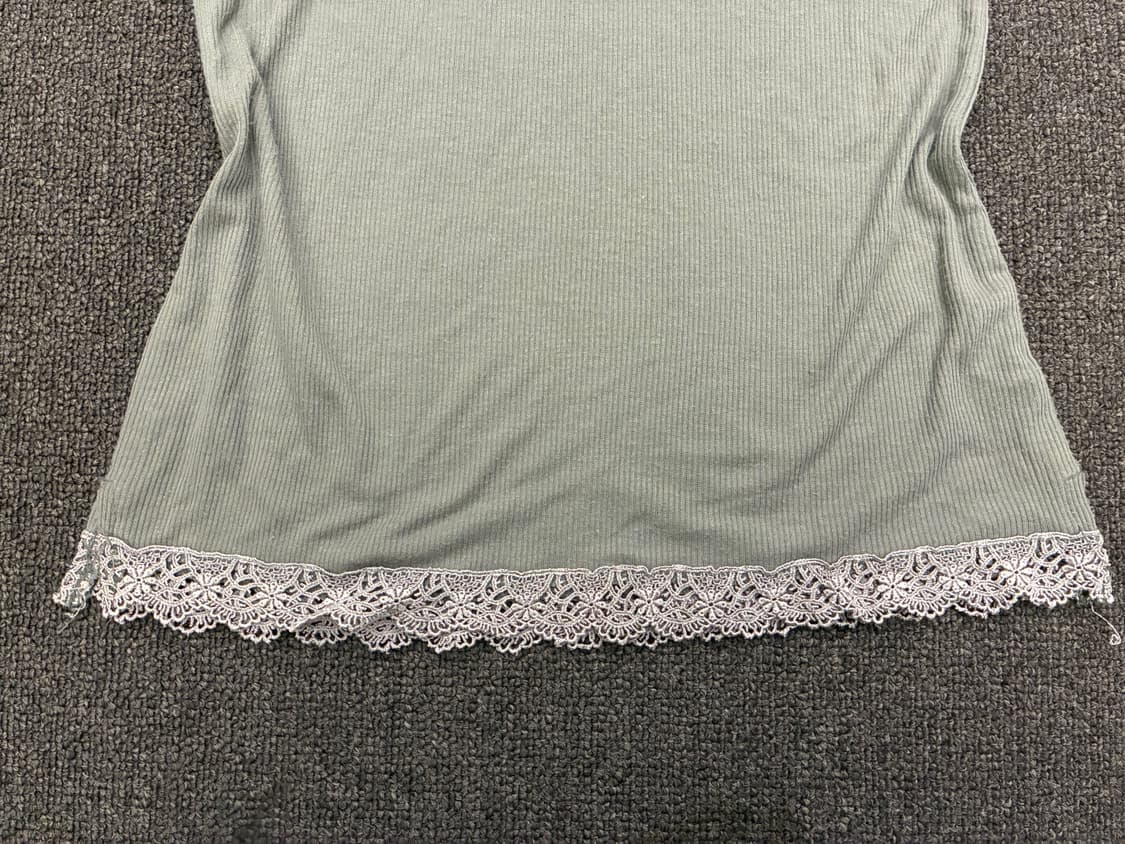 L)Japanese vintage 여성 꽃 레이스 슬리브리스 상품이미지3