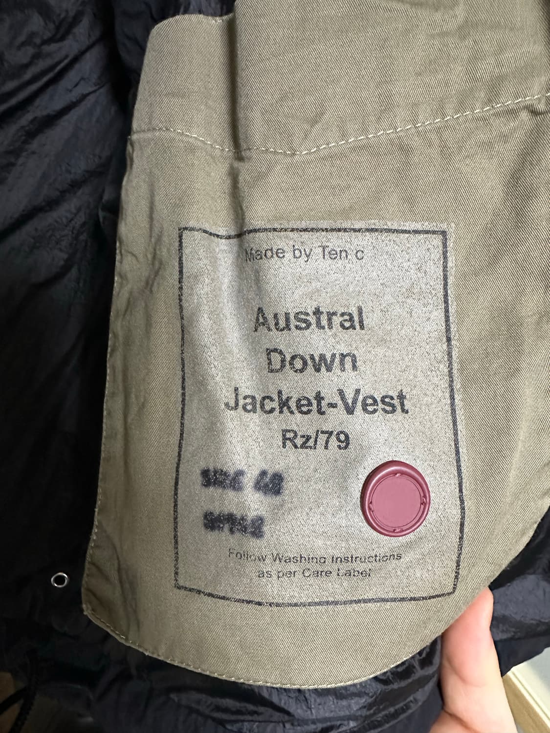 [48] 텐씨 오스트랄 다운 베스트 패딩 블랙 상품이미지5