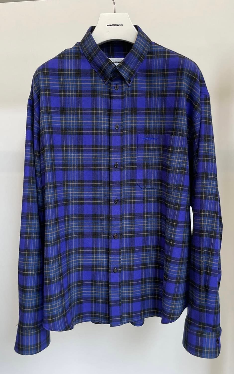 [L] 구민성 체크셔츠 퍼플 상품이미지1