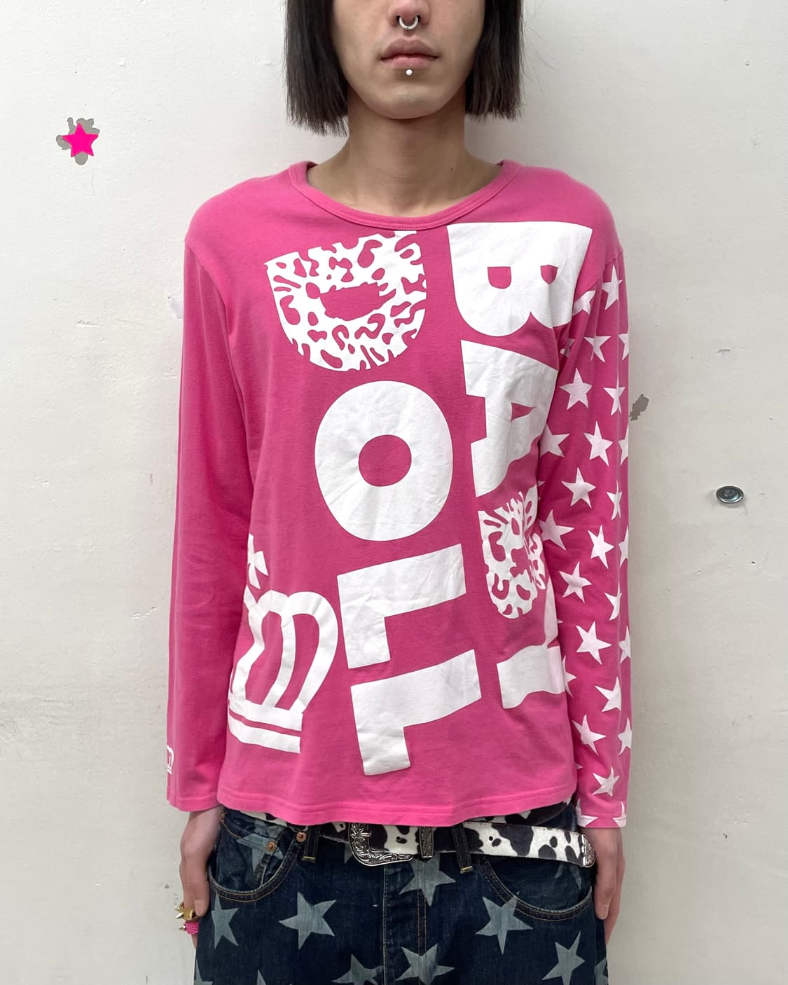 Baby doll Leopard Star Pink Long Sleeve  상품이미지1