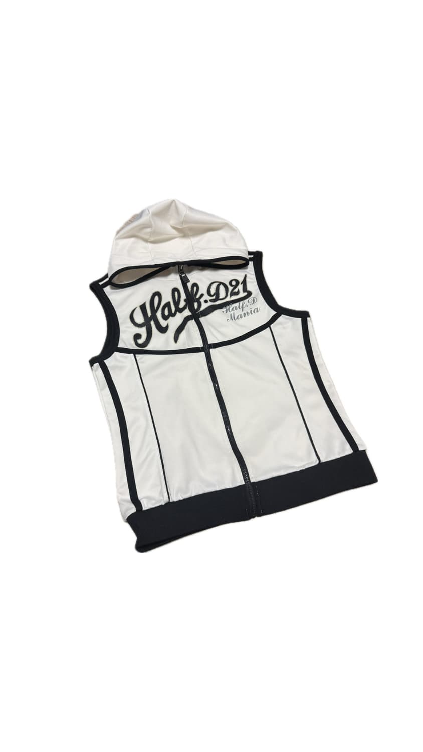 y2k 스포티 민소매 후드 베스트 상품이미지1