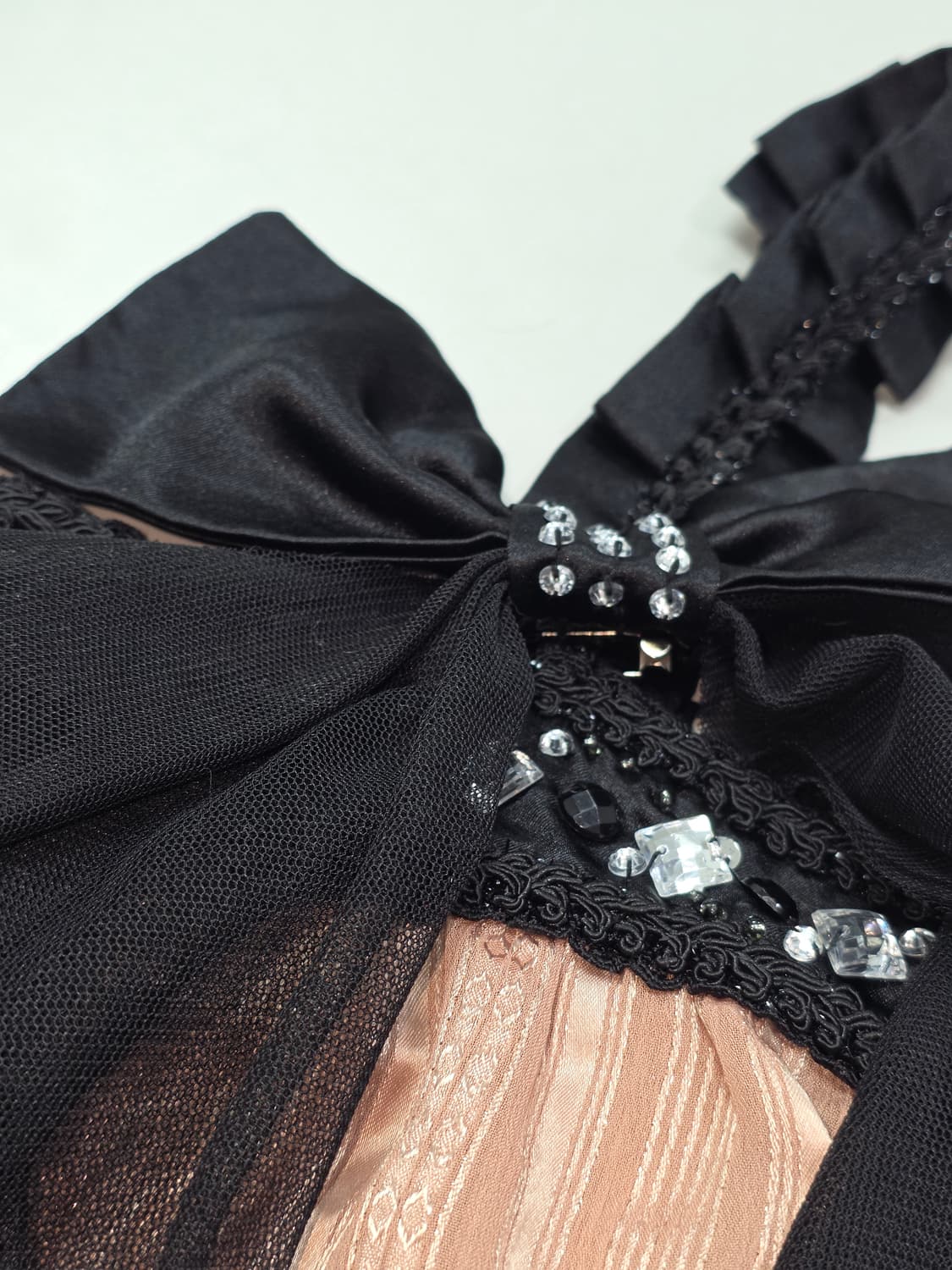 엑시즈팜 일본빈티지)로맨틱 캉캉빅리본 셔링프릴히메라떼갸루 벌룬모리걸원피스 상품이미지3