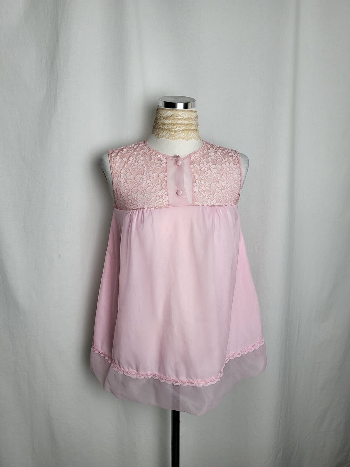 빈티지 파우더핑크 슬립 원피스 상품이미지1