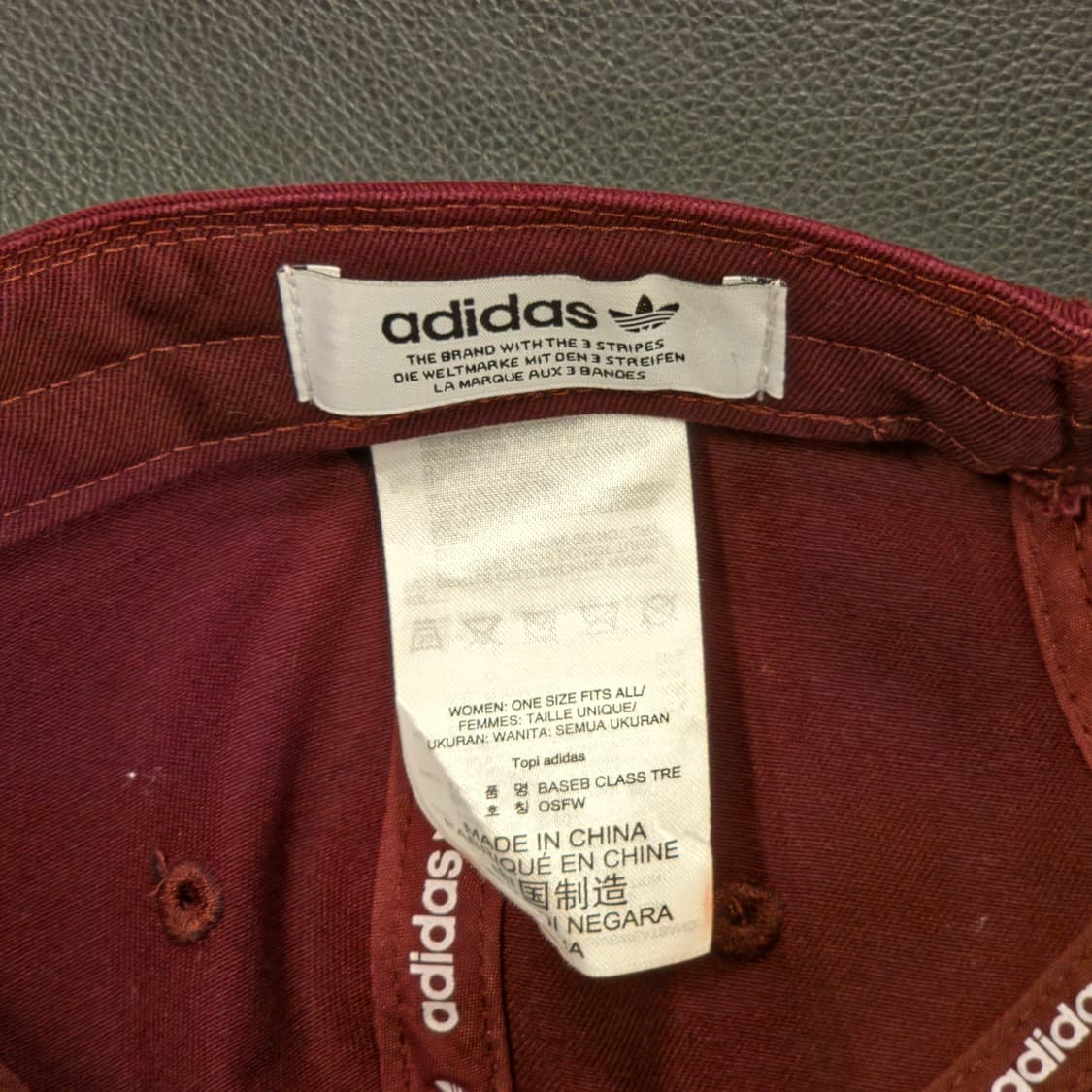 아디다스 볼캡 버건디 모자 상품이미지5