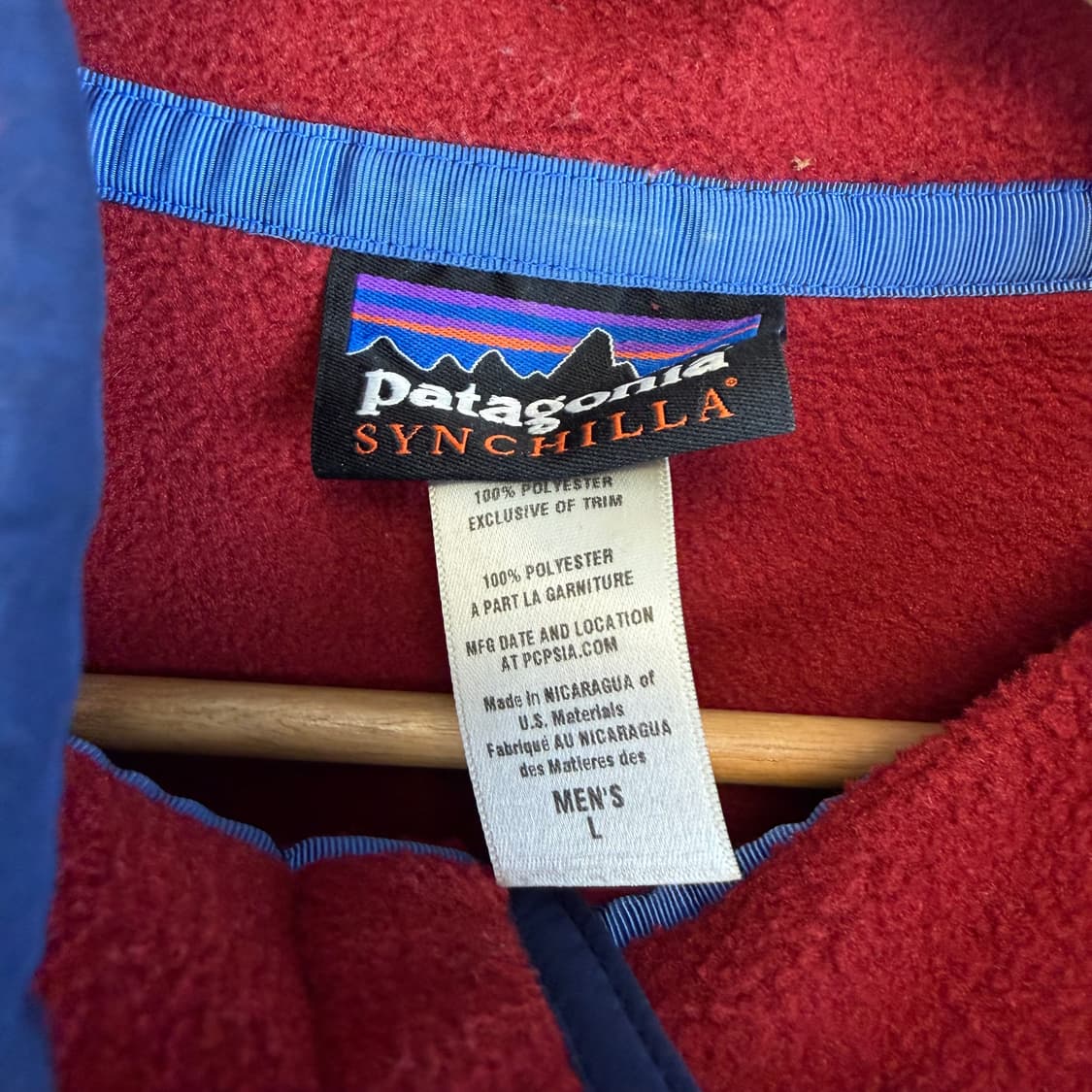 Patagonia]파타고니아 신칠라 버건디 다크레드 L 상품이미지3