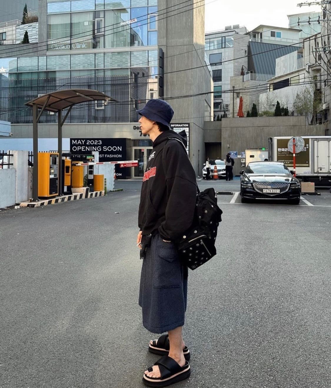 키코 코스타디노브 크룩 와이드 쇼츠 네이비 /50 상품이미지8