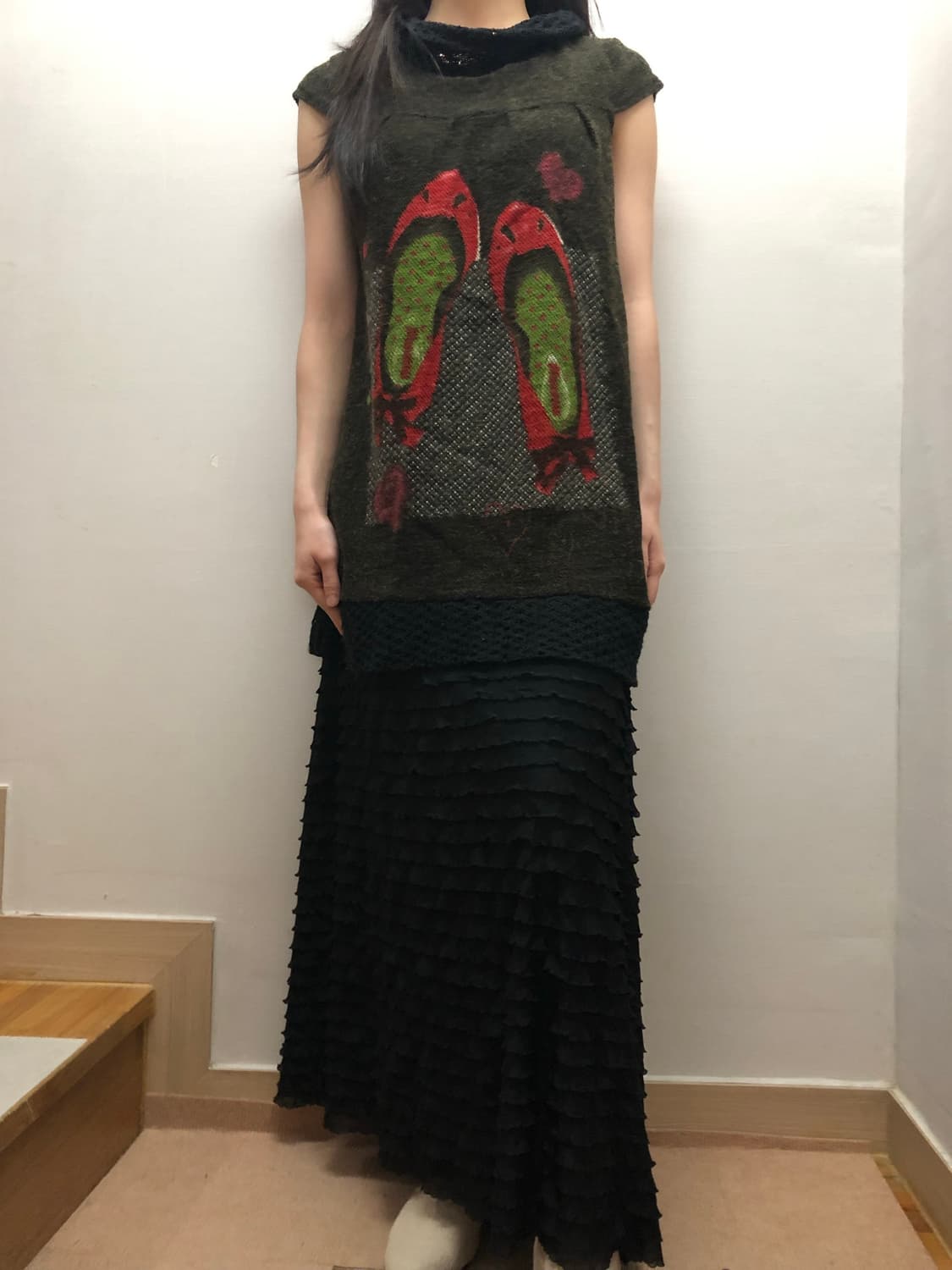 빈티지 그레이 오리엔탈 롱 니트 상품이미지3