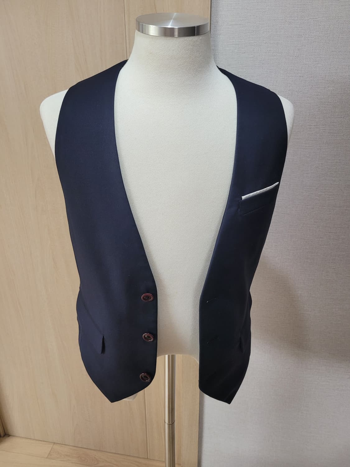 스파오포맨 SPAO for men 3버튼 조끼 100 네이비 상품이미지5