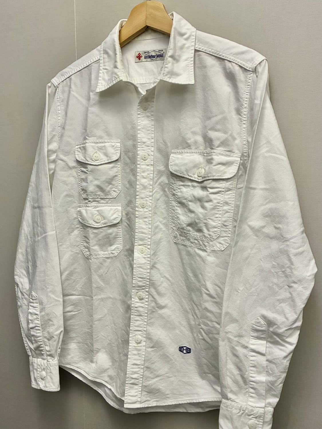 (L/100)이스트하버서플러스 3포켓 옥스포드 워크셔츠 화이트 상품이미지2
