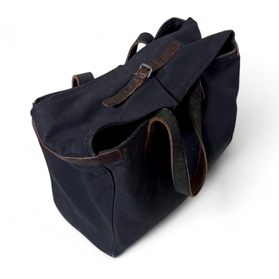 꼼데가르송 크랙 레더 핸들 캔버스 토트백 상품이미지3