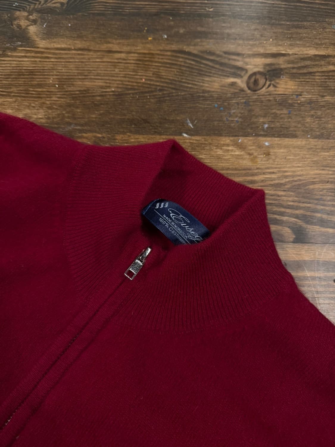 VTG 내몽고산 캐시미어 짚업가디건 남성100 상품이미지7