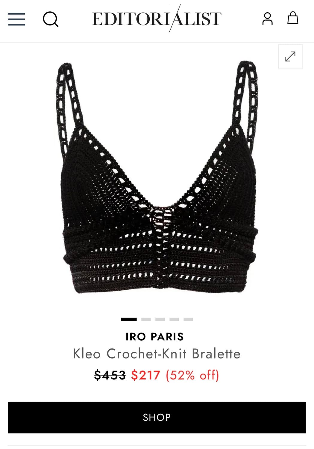 IRO Kleo crochet bralette top 화이트 xs 택 새 상품이미지1