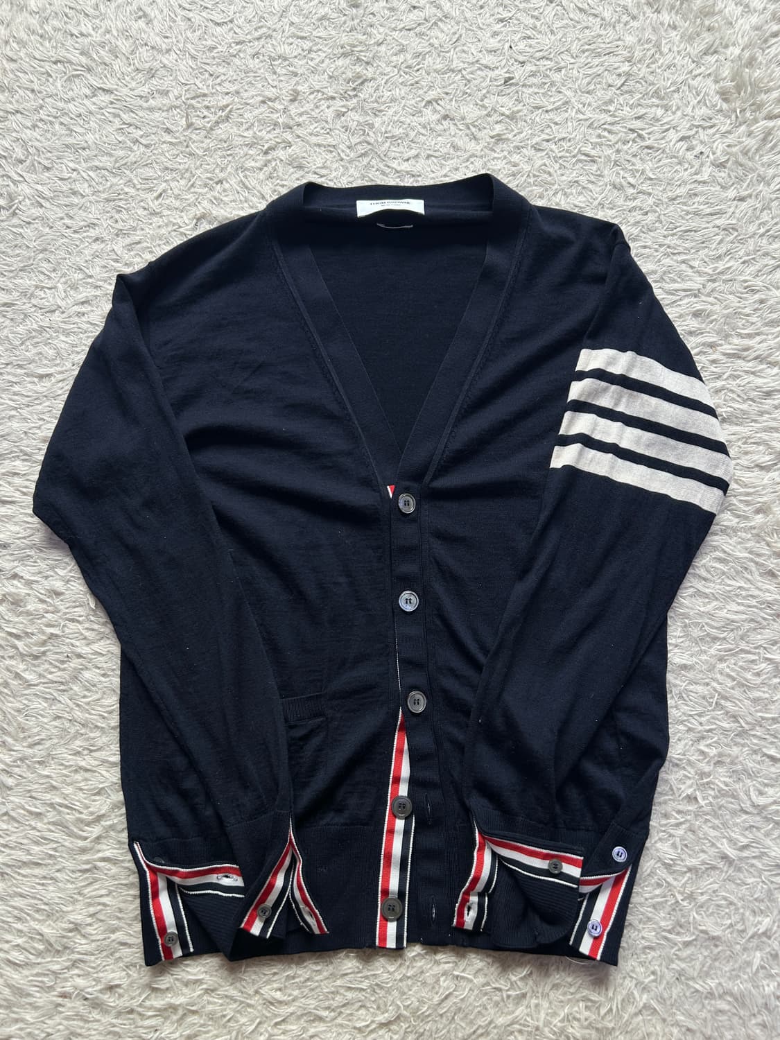 [3size] 톰브라운 메리노울 가디건 다크네이비 상품이미지1