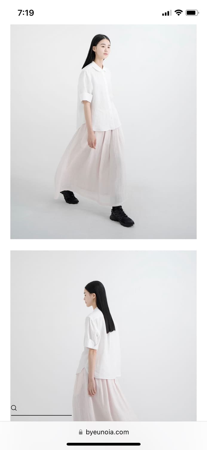 유노이아 린넨 반팔 셔츠 상품이미지3