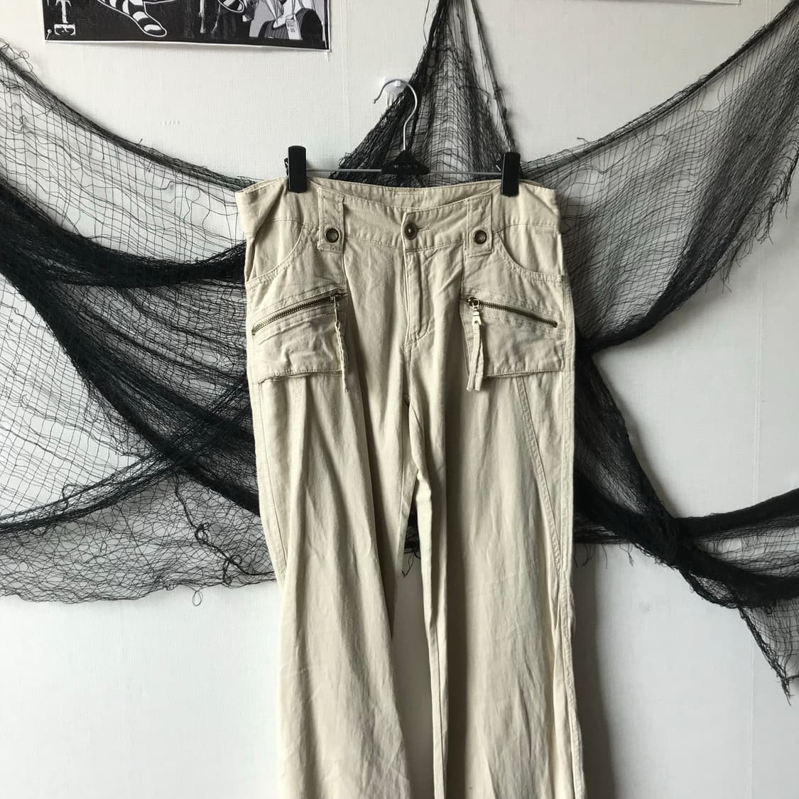 Linen zipper detailed bootscut pants   상품이미지2