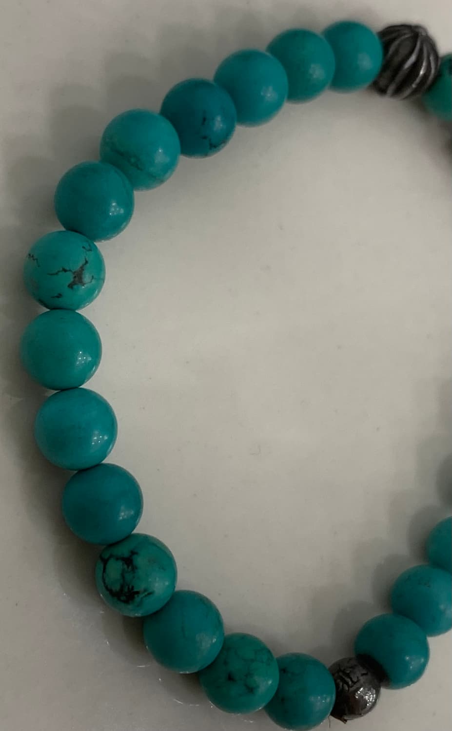 [8mm]크롬하츠 비즈 터키석 구슬 팔찌 실버 상품이미지9