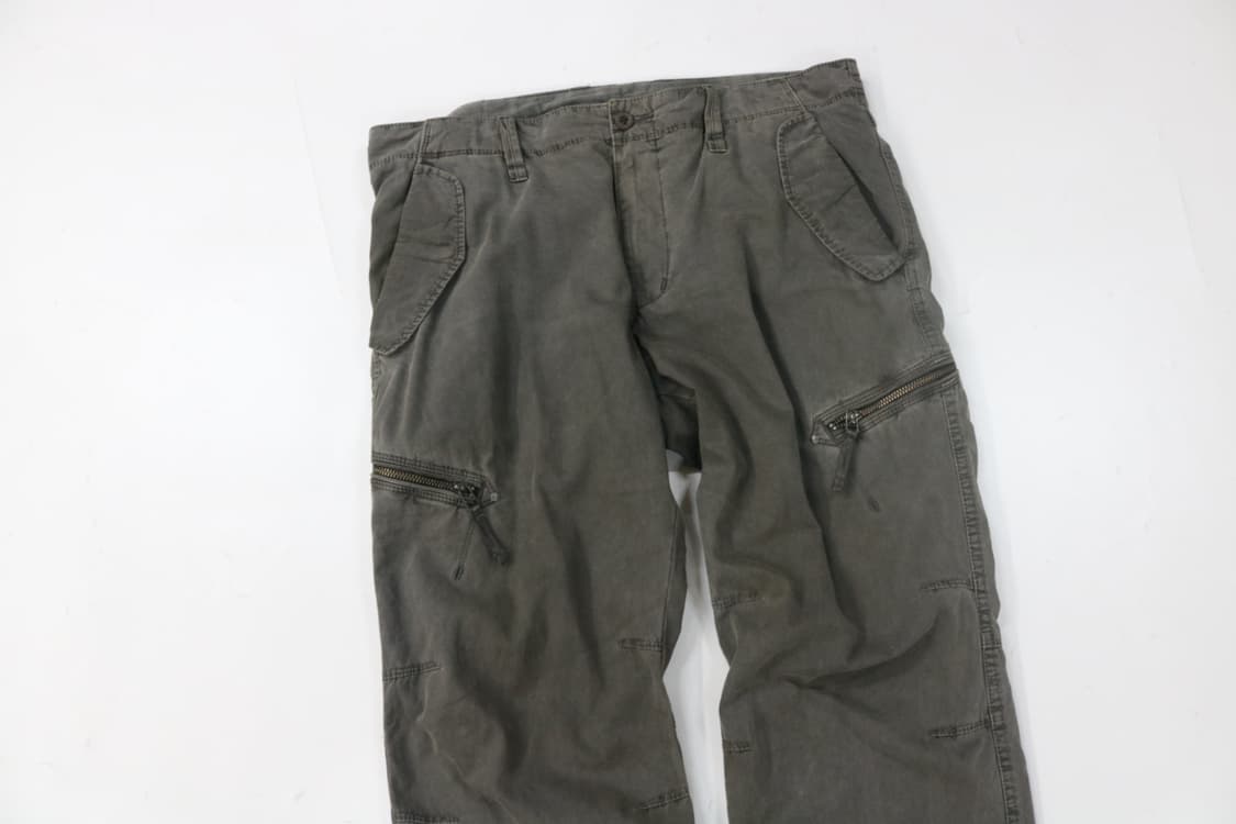 빈티지 차콜 그레이 멀티 포켓 스트링 카고 팬츠 상품이미지3