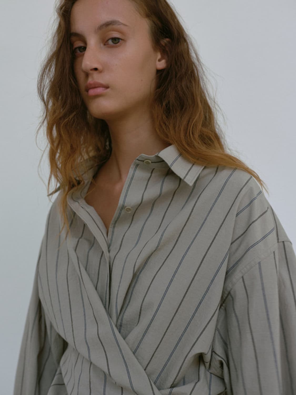 모이아 셔츠 vintage st shirt (ash stripe) 상품이미지4