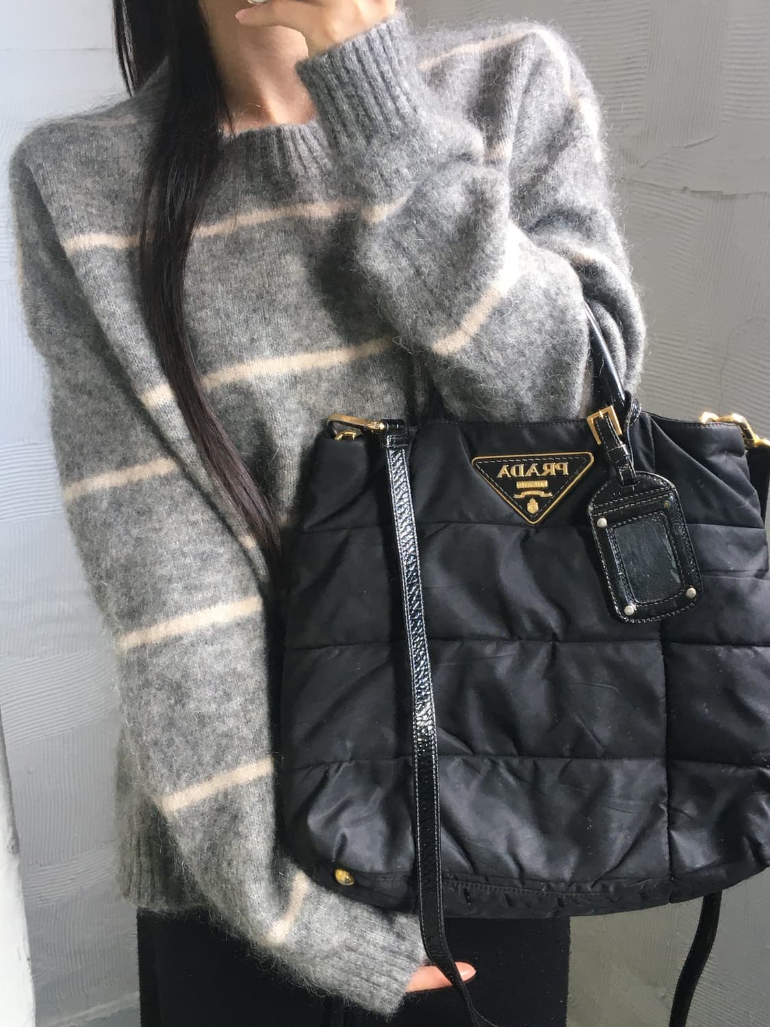 PRADA 프라다 나일론 금장 핸들 투웨이 백 상품이미지2