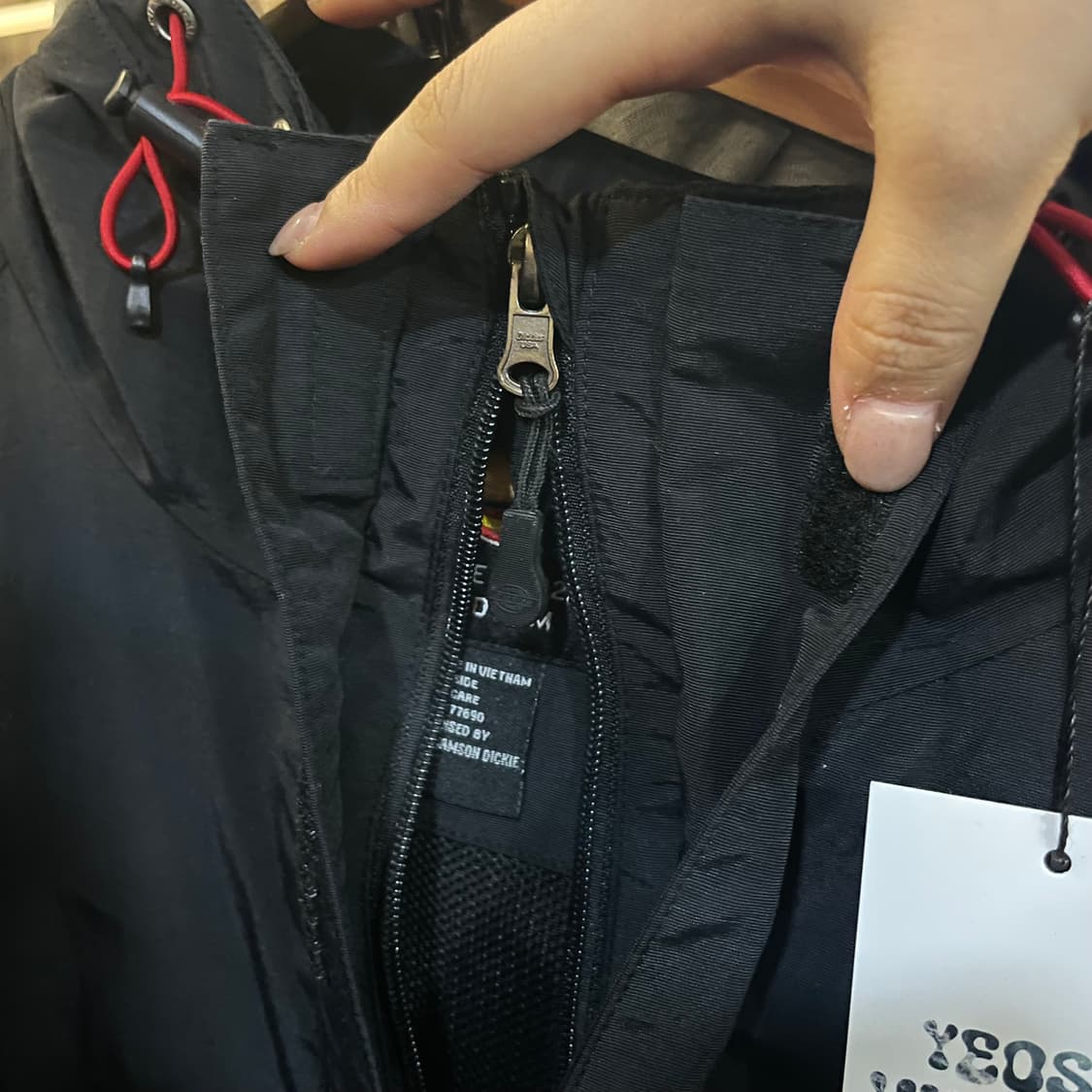 디키즈 블랙 멀티포켓 스트링 나일론 바람막이 자켓 M 상품이미지6