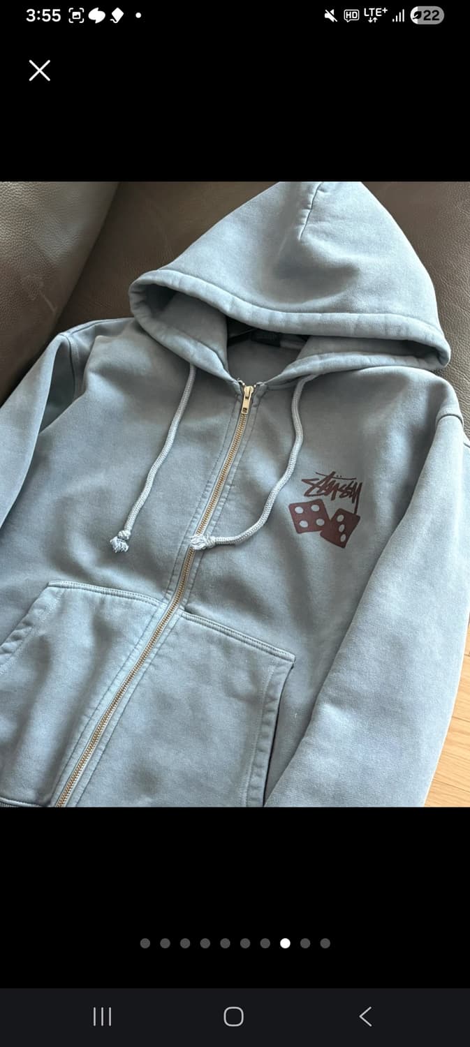 스투시 다이스 피그먼트 다이드 집업 후드 기모버전 급처 상품이미지8