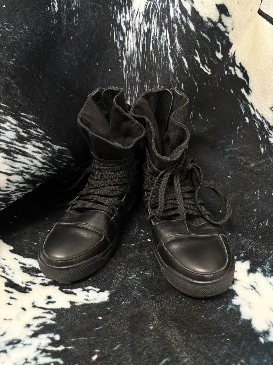 [🖤Opium🖤]Black aesthetic High Shoes 상품이미지2