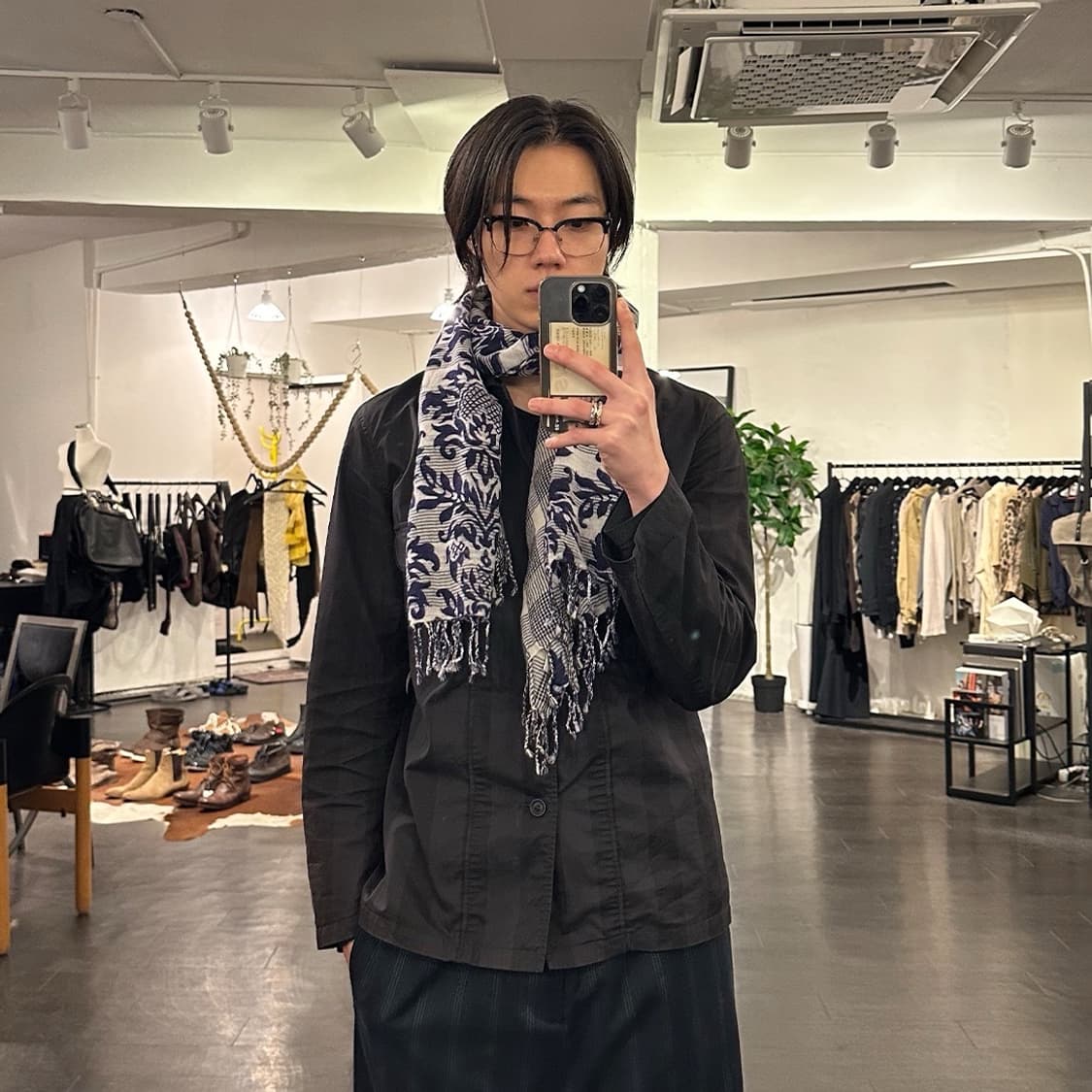 꼼데가르송 패턴 머플러 상품이미지2