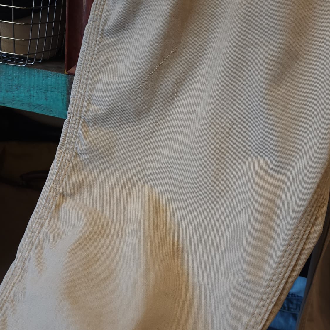 칼하트 싱글니 카펜터 워크팬츠 베이지 치노 코튼 릴렉스드 핏 36x30 상품이미지5