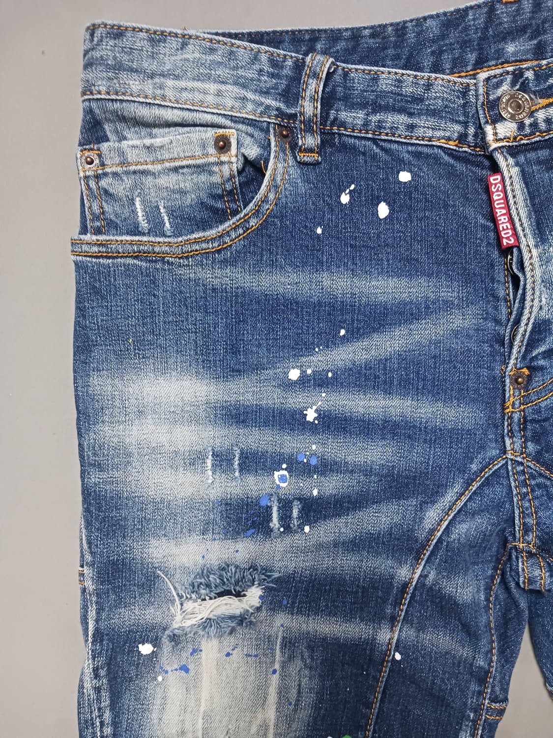 [50] 디스퀘어드2 멀티페인트 스팟 타이디바이커진 청바지 34 35 상품이미지2