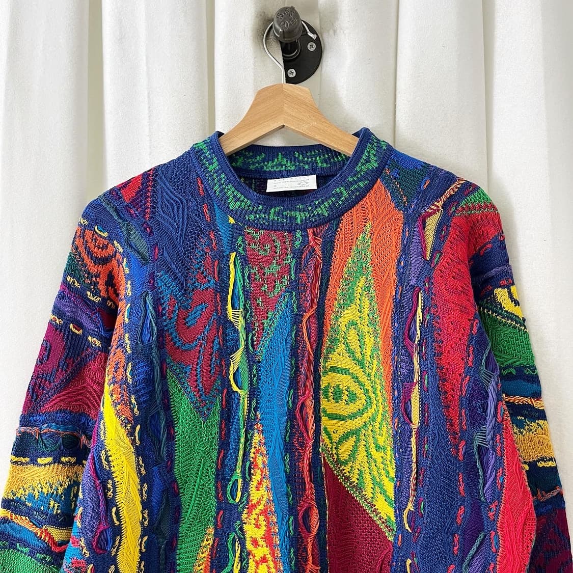 쿠지 멀티컬러 케이블 니트 상품이미지2