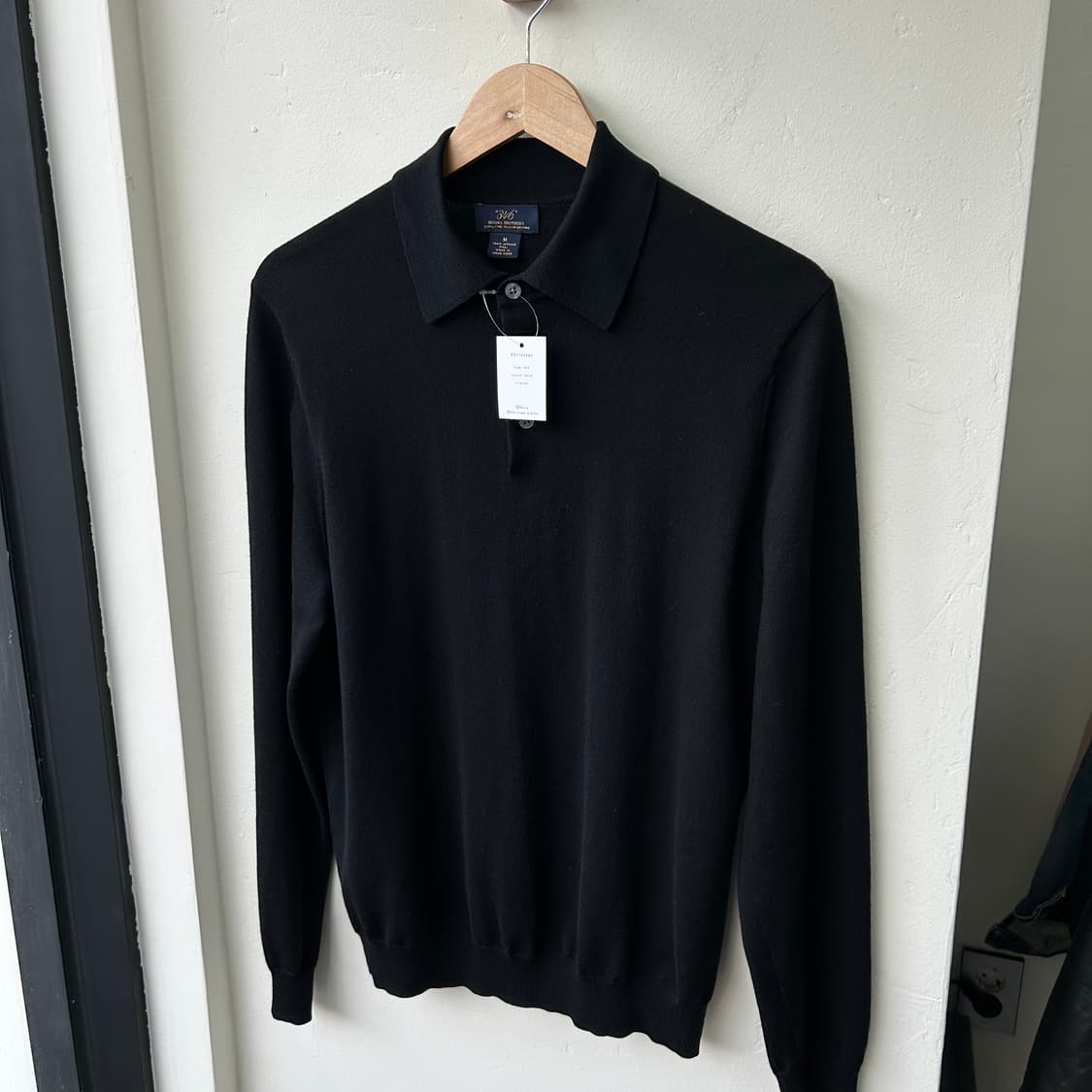 15749 - 브룩스 브라더스 카라 니트 블랙 상품이미지2