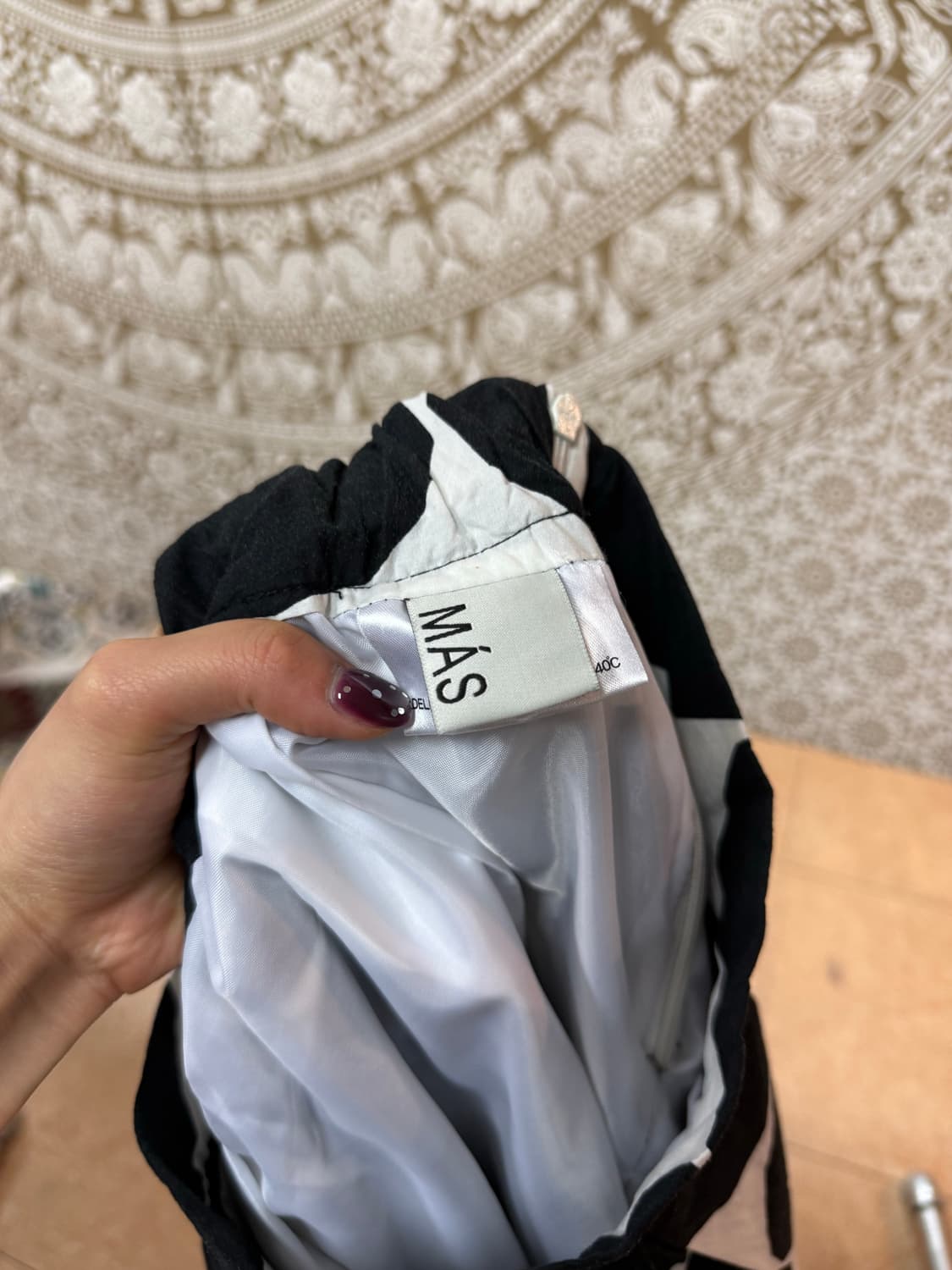 빈티지 여성 뒷밴딩 도트 스커트 (Z1049) 상품이미지4