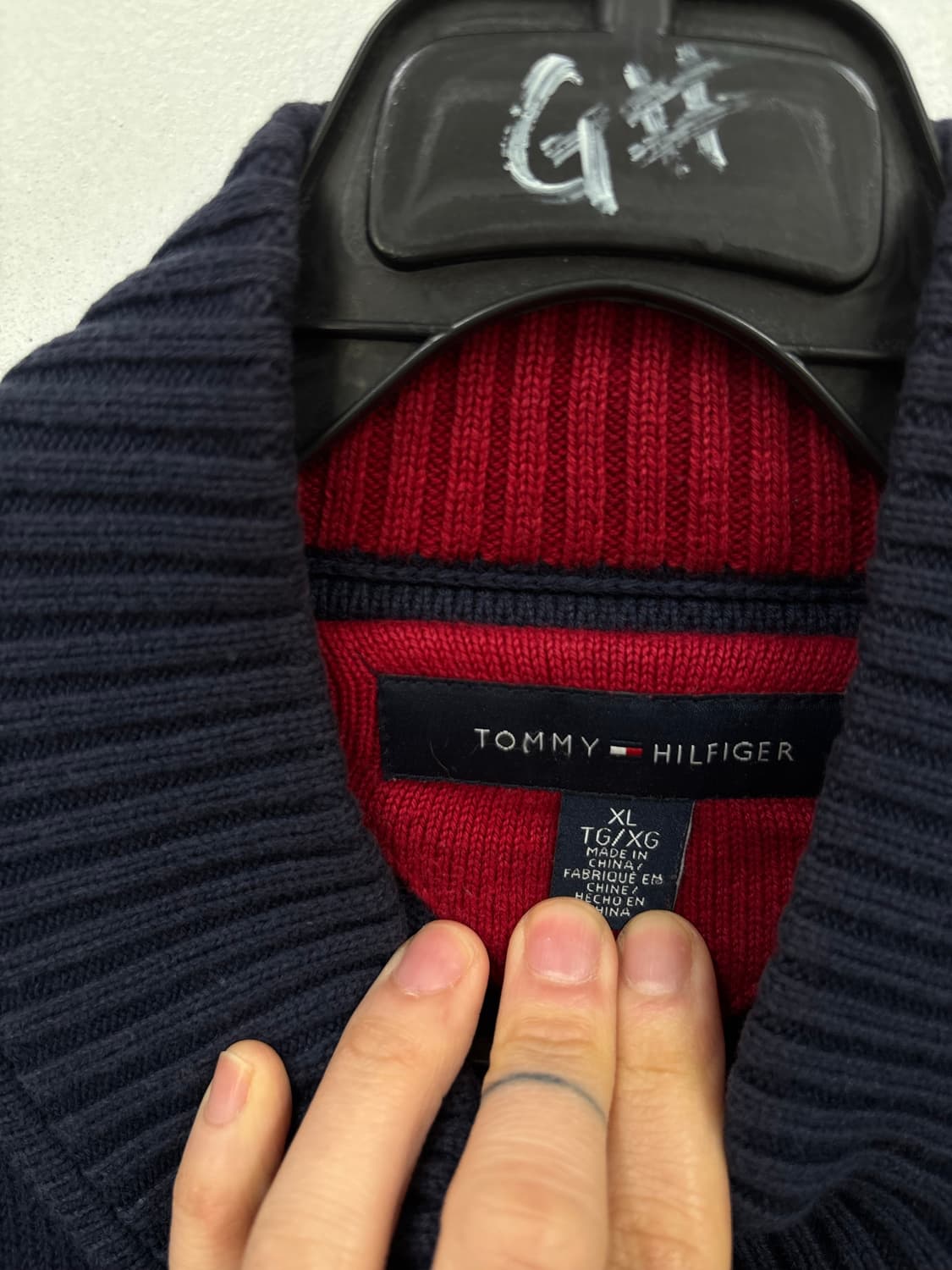 타미힐피거 울 니트 집업 상품이미지5