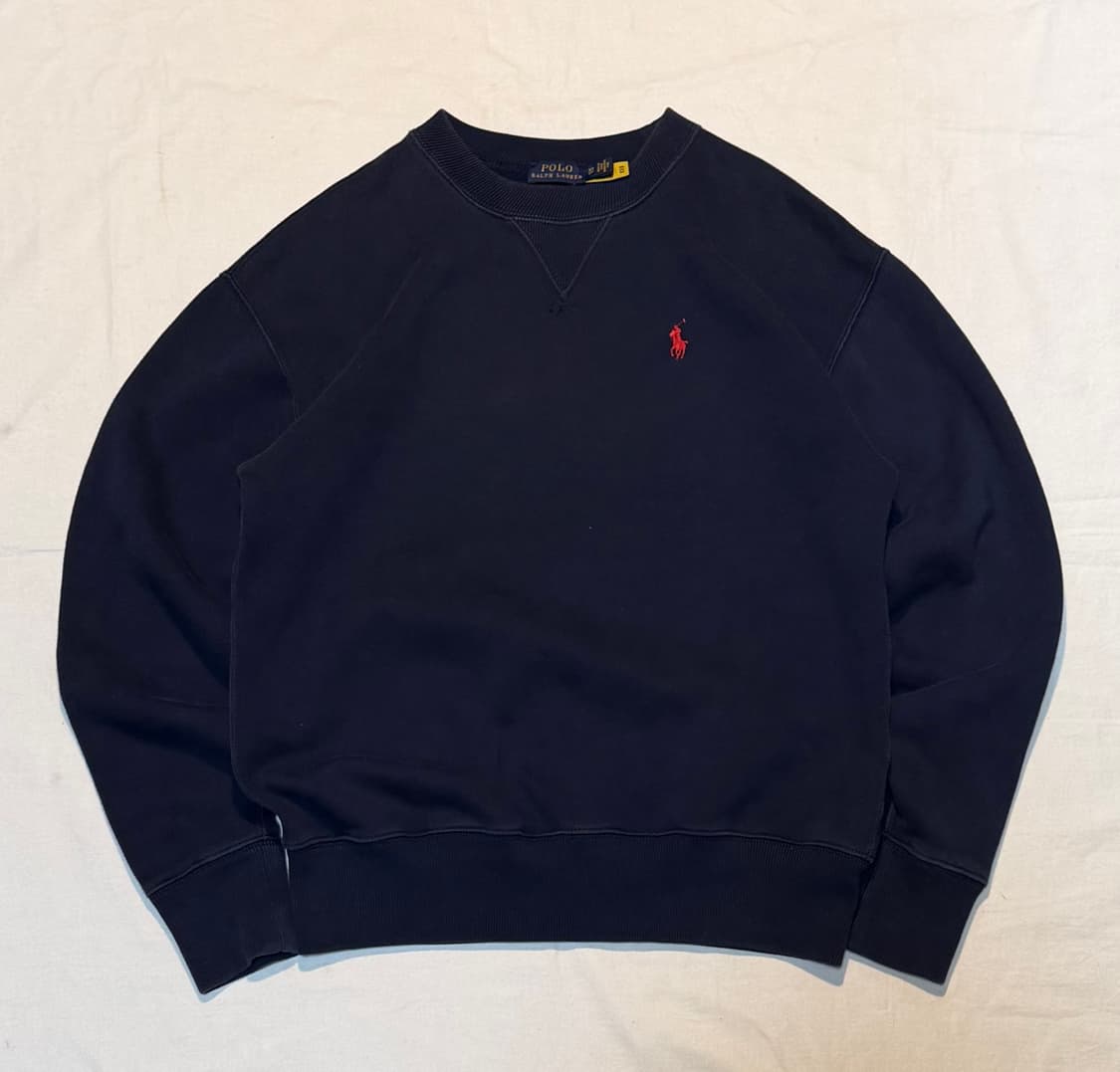 큐알) 폴로 랄프로렌 맨투맨 스웻셔츠 네이비 상품이미지1