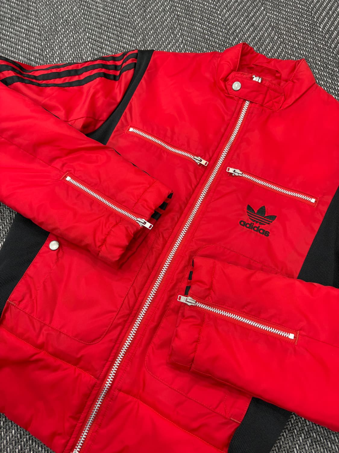 아디다스 삼선 트랙 패딩 레드 상품이미지6