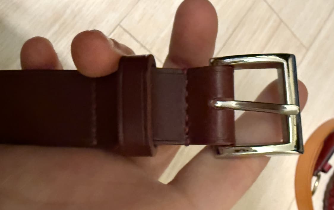 레더키메라 베지터블 브라운벨트 새상품 상품이미지3