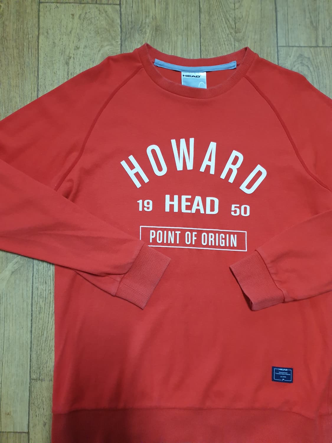 1215 헤드 긴팔 라운드티 100 사이즈입니다 상품이미지4