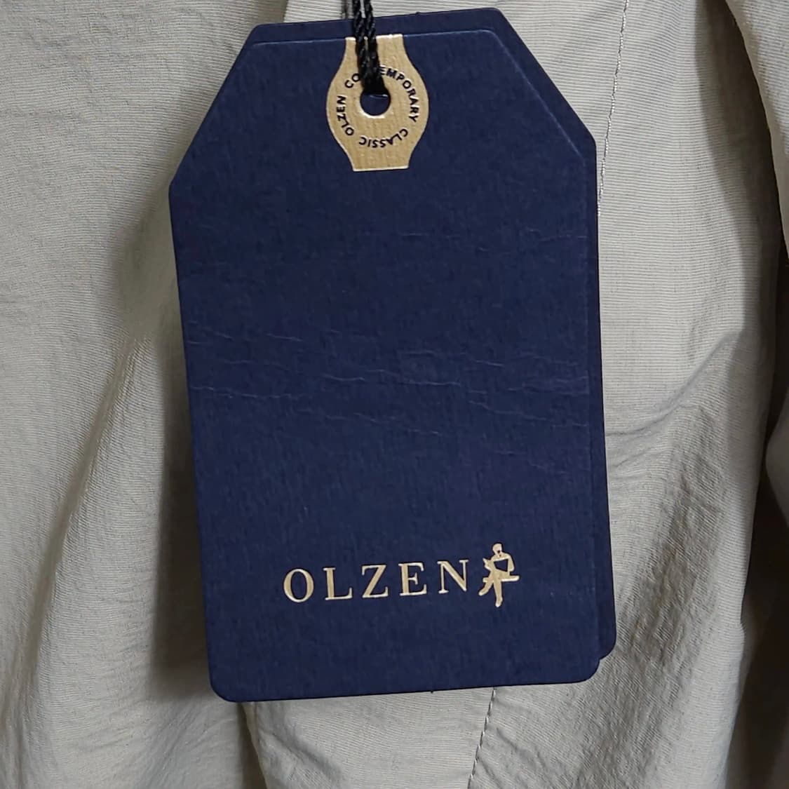 100)OLZEN 올젠 간절기 홀겹 맥코트 베이지 상품이미지5
