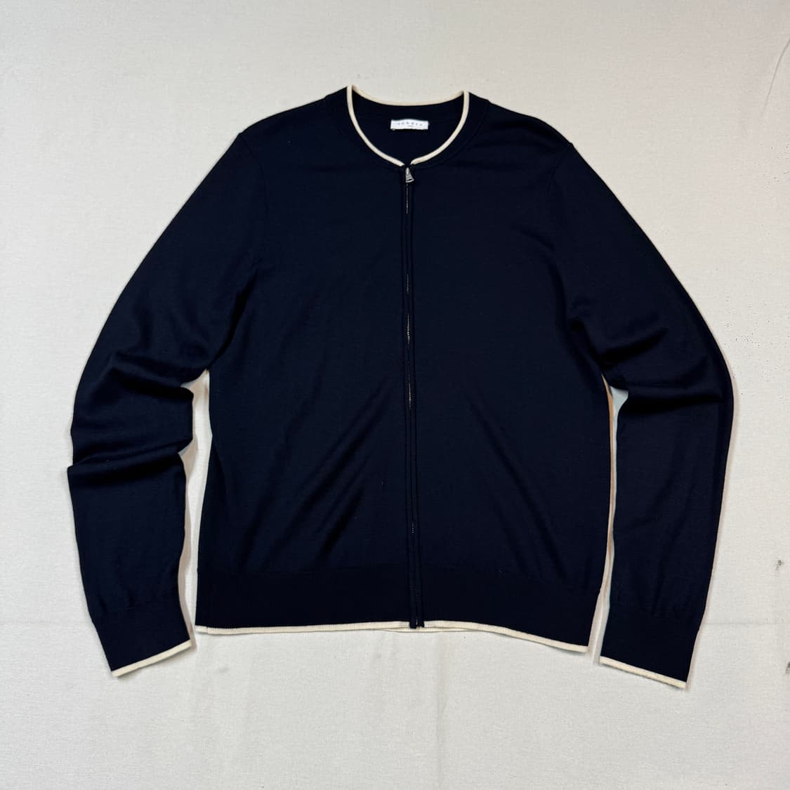 M) 산드로 네이비 라운드넥 니트 가디건 상품이미지1