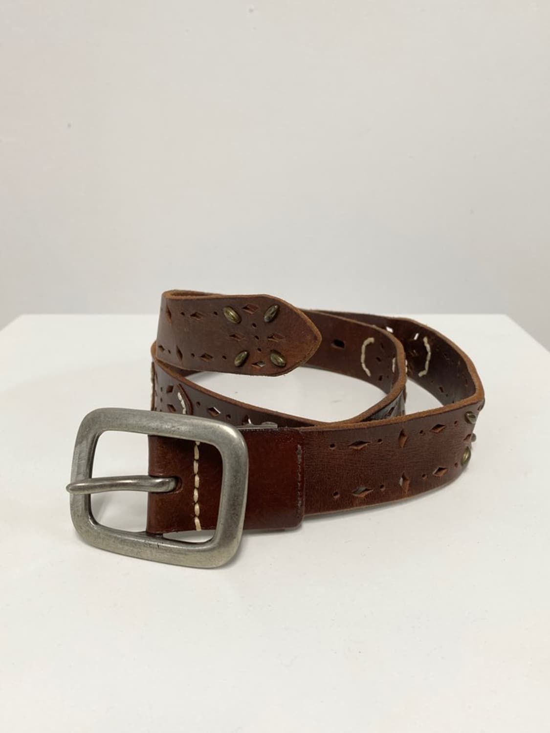 Vintage leather belt 빈티지 레더 벨트 상품이미지1