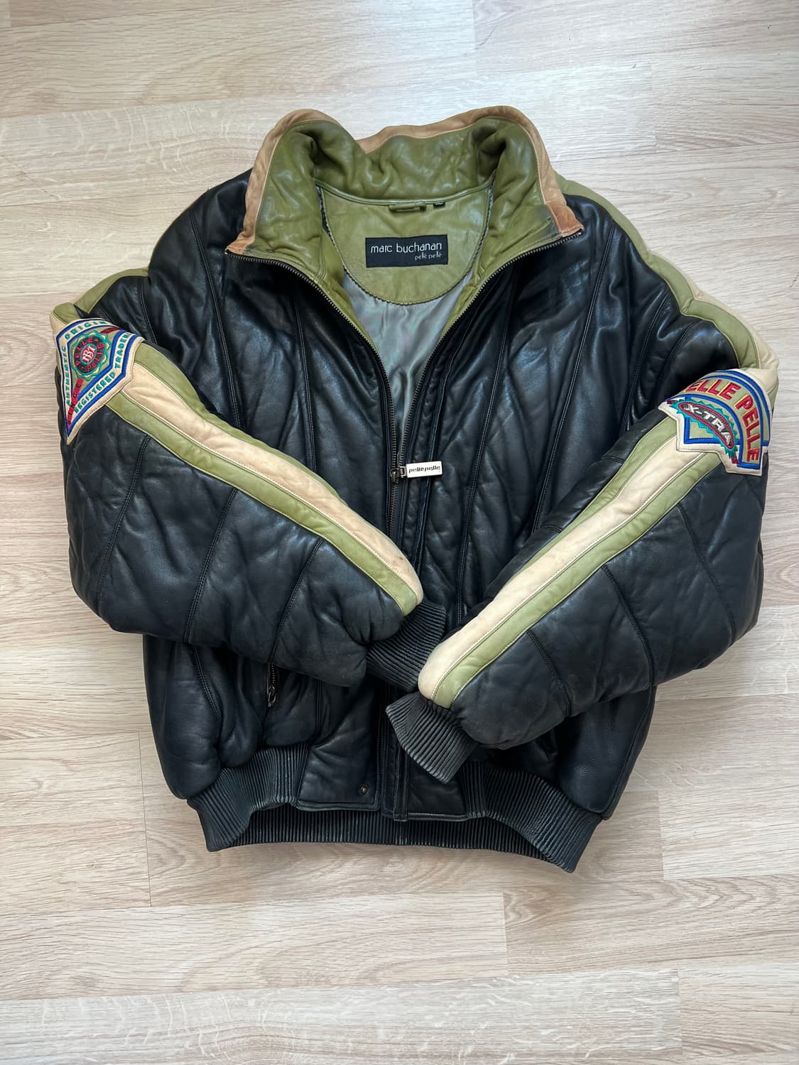 90‘s Pelle pelle 가죽패딩, 가죽자켓 (레어) 상품이미지1