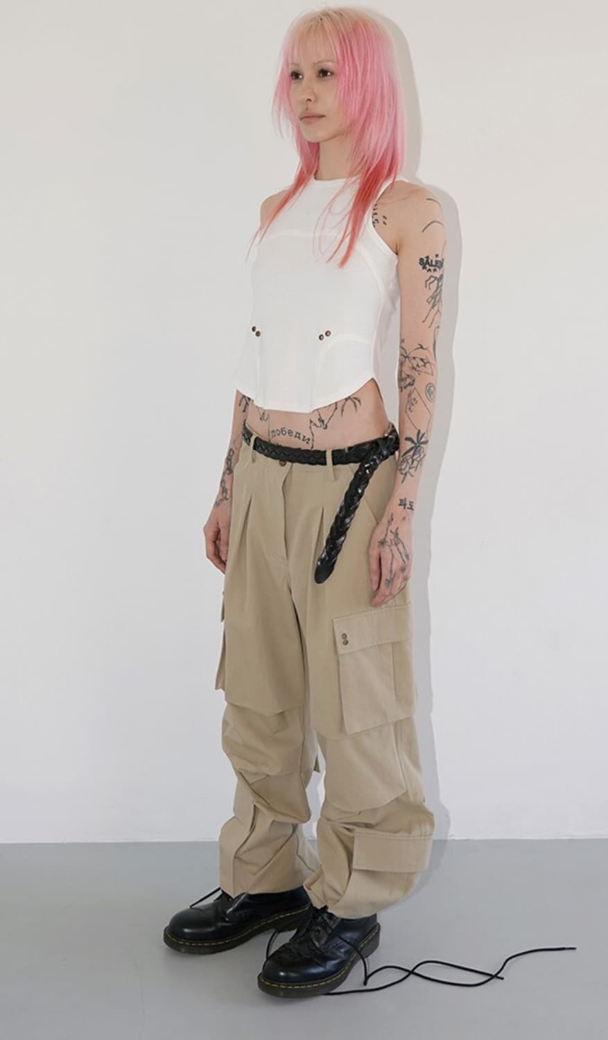 데어드 카고 팬츠 베이지 M 상품이미지4